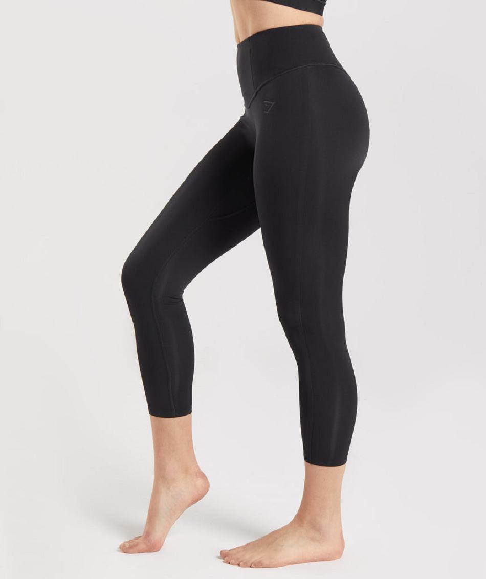 Legginsy Damskie Gymshark Studio 7/8 Czarne | PL 2270HAP